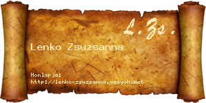 Lenko Zsuzsanna névjegykártya